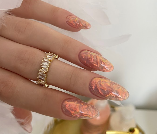 Chrome Powder Diamond Holo Russian Gold