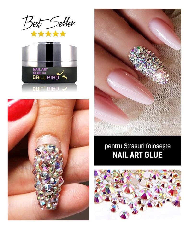 Nail art glue gel