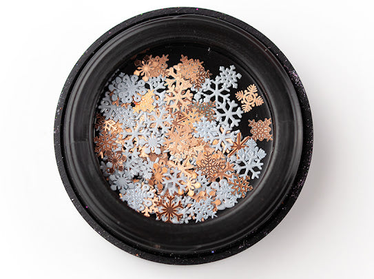 SnowFlakes RoseGold & White