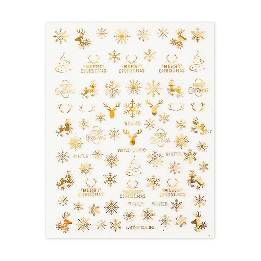 Christmas Sticker-Holo Gold WG445
