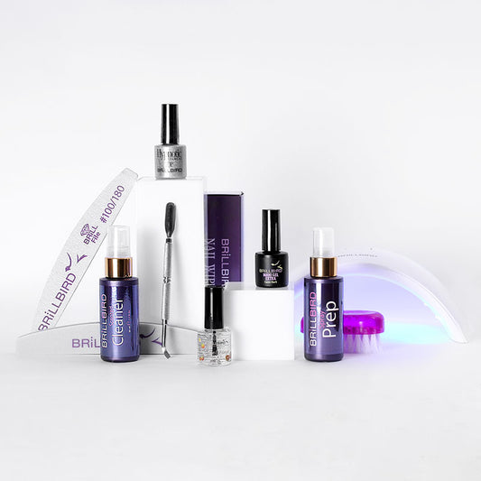 Mani builder in a bottle starter kit with lamp